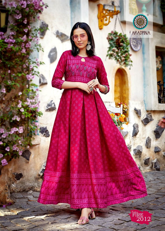 Aradhna Fashion Fire Vol 2 Printed Anarkali Kurti Catalog
